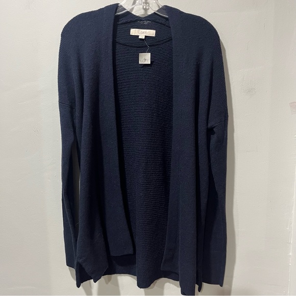 NEW Loft Sweater Womens Size Small Navy Blue Open Front Cardigan Basic Classic - Picture 1 of 8